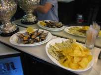 Nora's favourite are the mussels, and Brendan's favourite are the boquerones.