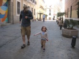 This time Brendan and Nora were just racing in the streets.